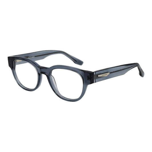 Trussardi Blue Acetate Glasses (Frames) for men, full-rim style with acetate frame and 49mm demo lenses.