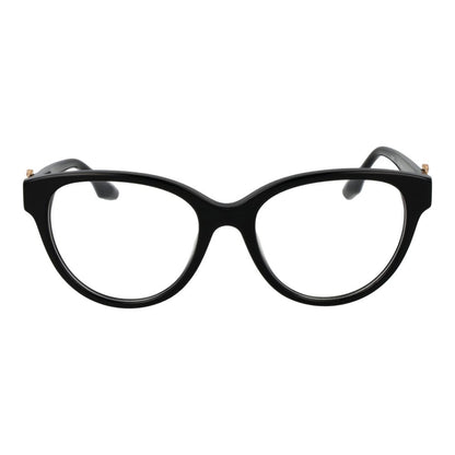 Trussardi Black Acetate Glasses (Frames) in full-rim butterfly style for women with demo lenses.