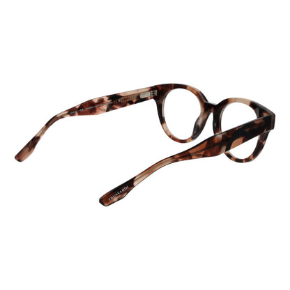 Trussardi Brown Acetate Glasses (Frames) with full-rim browline design, unisex style, spring hinge, demo lenses in branded case.