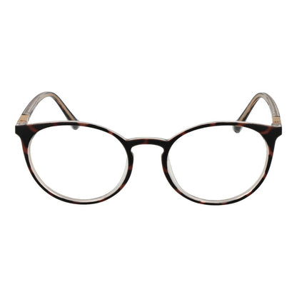 Guess Brown Plastic Glasses (Frames) unisex full-rim round style with demo lenses, spring hinge, and branded case shipping included.