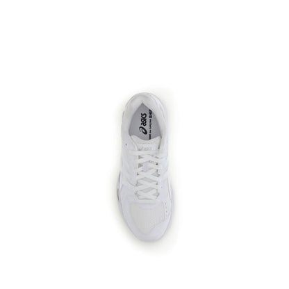 Top view of Comme Des Garçons White Polyamide Athletic Sneakers featuring contemporary design and lace-up details.