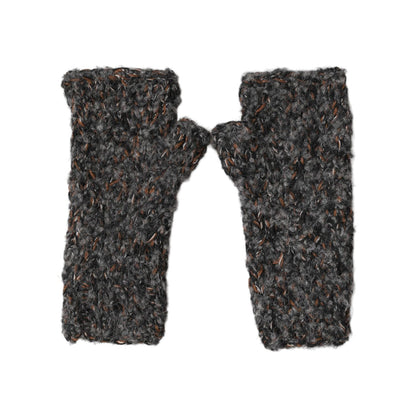 Dolce & Gabbana Gray Virgin Wool Knitted Fingerless Men Gloves