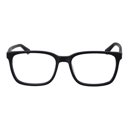 Police Blue Cellulose Acetate Glasses (Frames) in full-rim rectangular style with blue frame, demo lenses, and spring hinge for men.