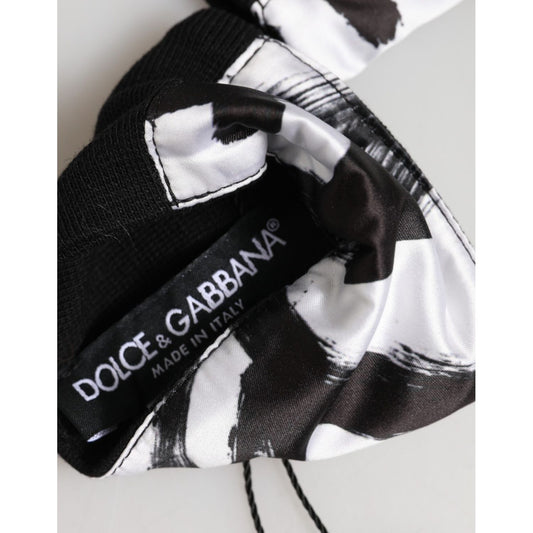 Dolce & Gabbana Black White DG Logo Silk 1 Pair Wristband