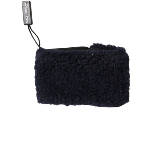 Dolce & Gabbana Black Wool Knitted Sweatbands Men Wristband
