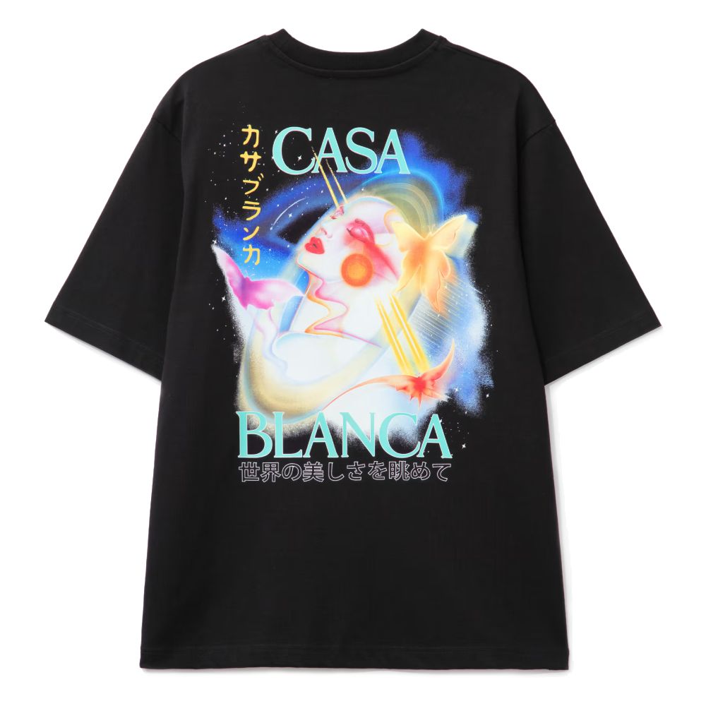 Casablanca Black Cotton T-Shirt