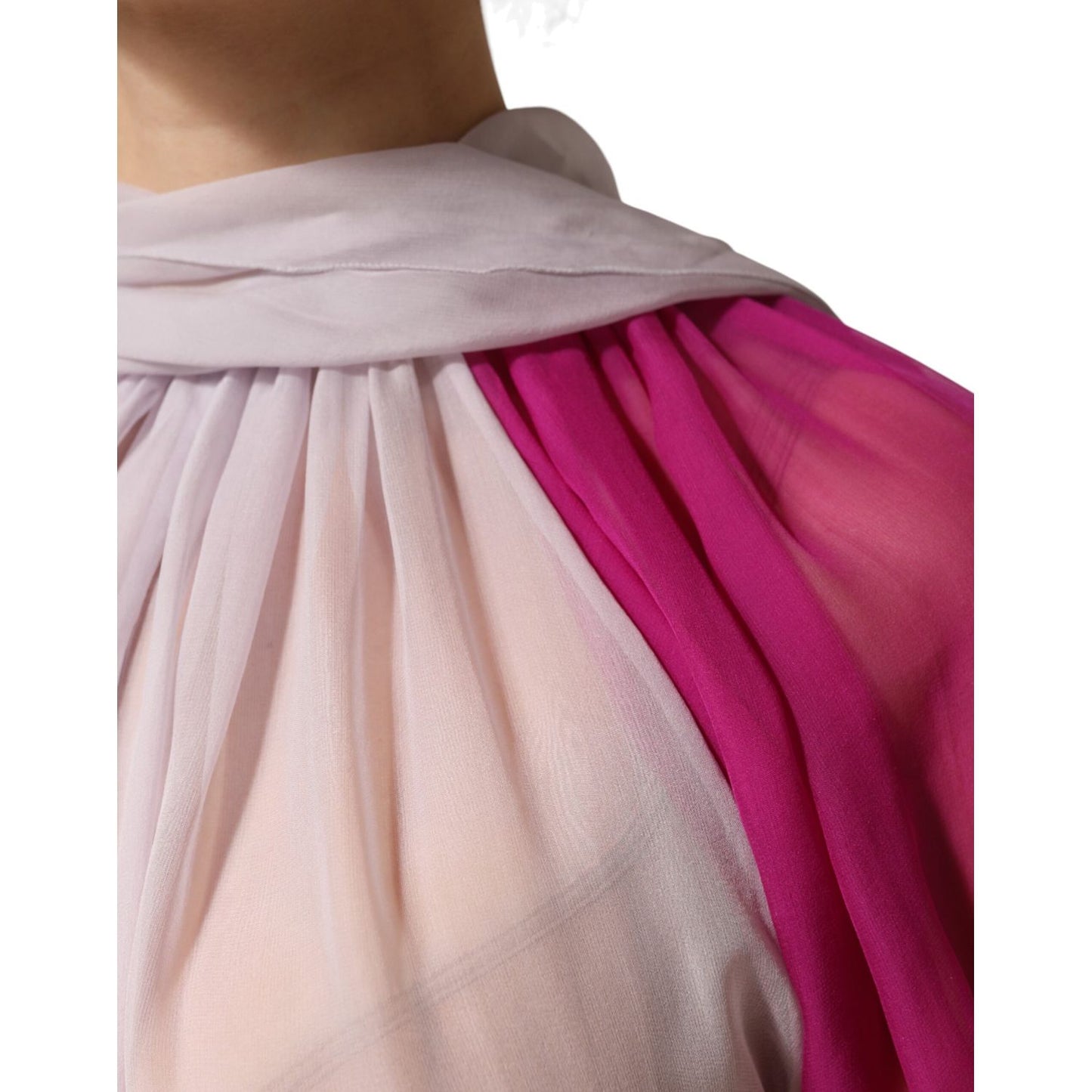 Dolce & Gabbana Multicolor Short Sleeves Silk Blouse Top