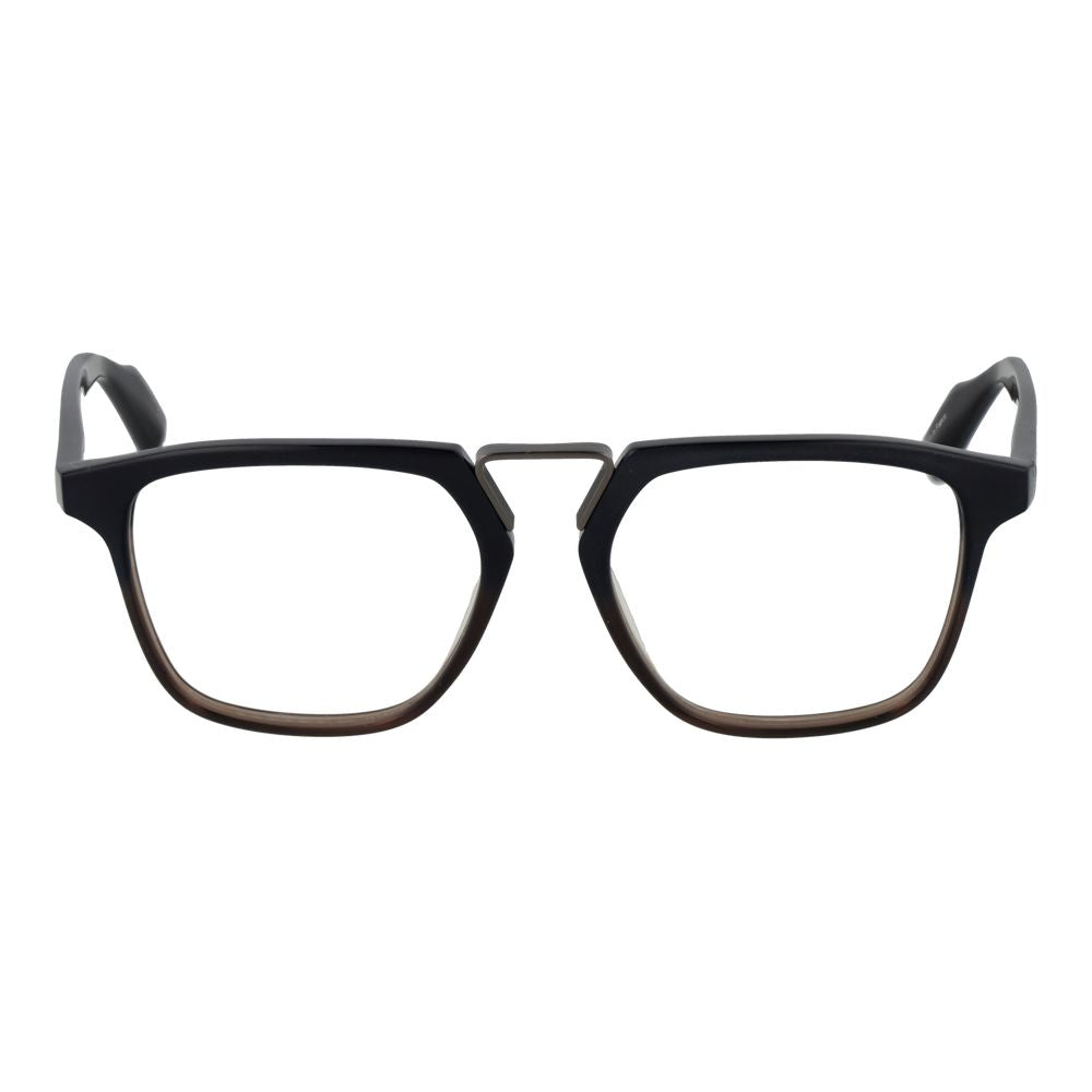 Yohji Yamamoto Black Plastic Glasses (Frames) - Rectangle, Full-Rim, Men's fashion accessories.