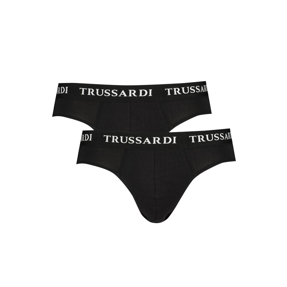 Trussardi Black Cotton Underwear