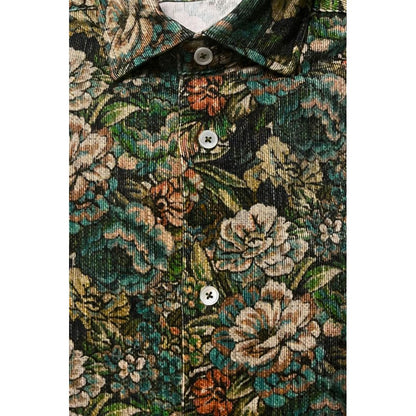 Bagutta Multicolor Cotton Men Shirt1728,67345744032,Bagutta,Clothing,M,Men,Multicolor,New with tags,Pattern - Shirts - Clothing,Shirts - Clothing,XL