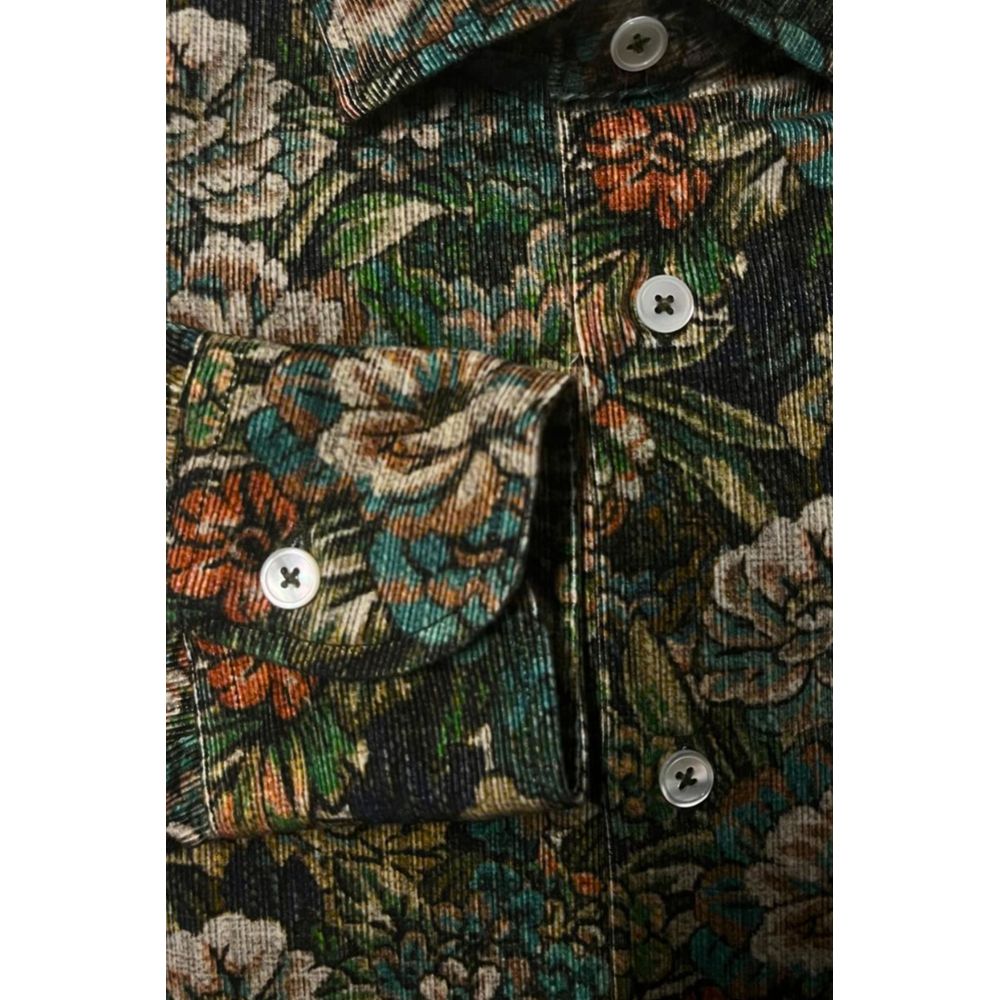 Bagutta Multicolor Cotton Men Shirt1728,67345744032,Bagutta,Clothing,M,Men,Multicolor,New with tags,Pattern - Shirts - Clothing,Shirts - Clothing,XL
