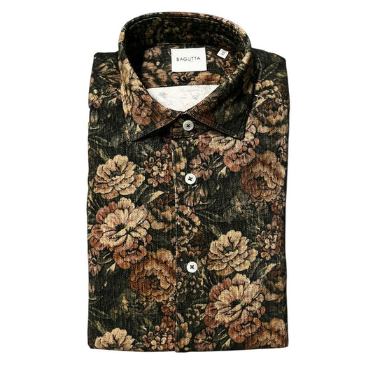 Bagutta Multicolor Cotton Men's Shirt1728,67345744032,Bagutta,Clothing,Men,Multicolor,New with tags,Pattern - Shirts - Clothing,Shirts - Clothing,XS