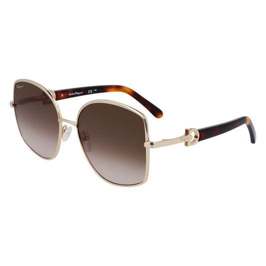 Ferragamo Gold Metal Sunglasses1728,67434610848,Accessories,Ferragamo,Glasses and Sunglasses - Accessories,Gold,New with tags,Sunglasses - Glasses and Sunglasses - Accessories,Women