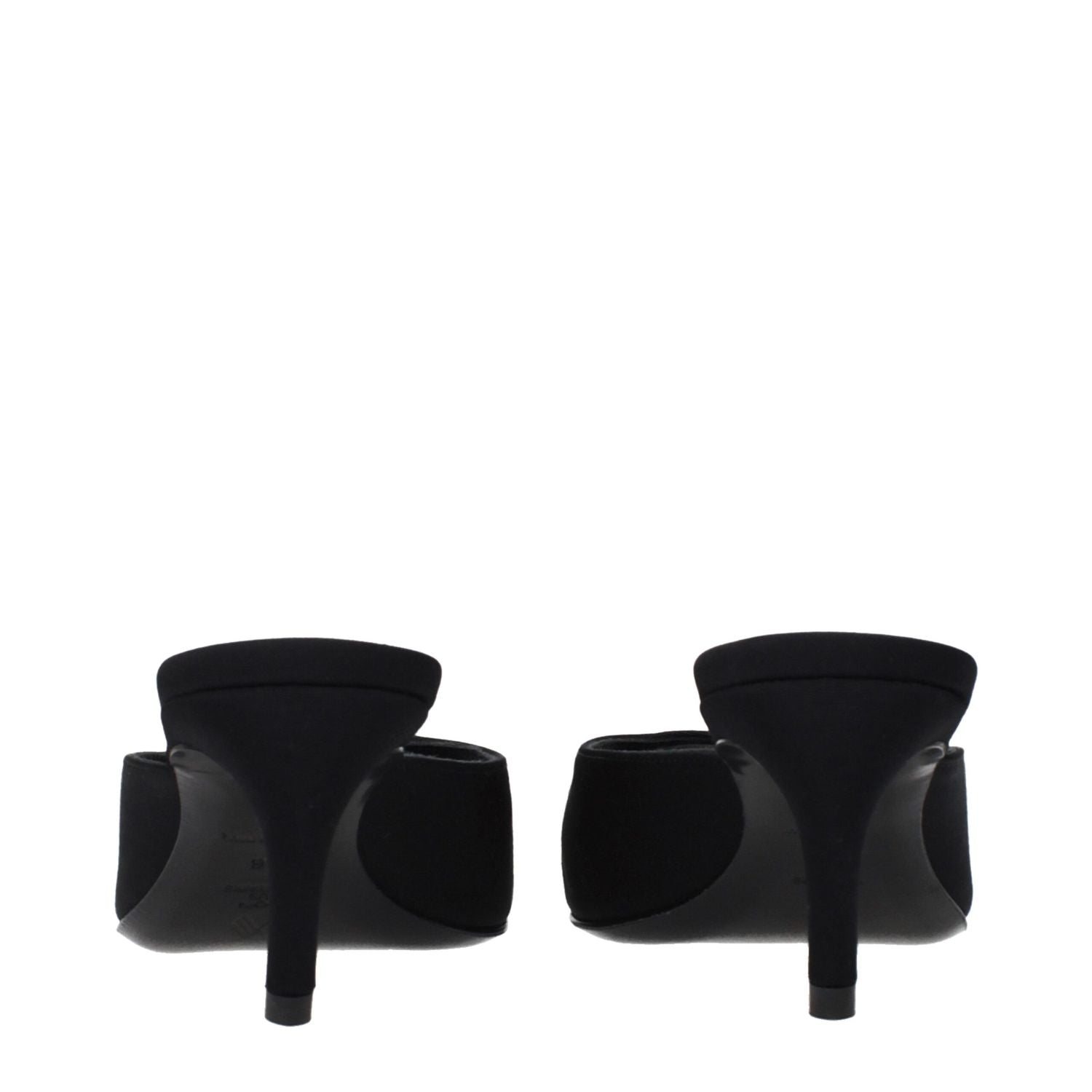 The Attico Black Fabric Flat Sandals