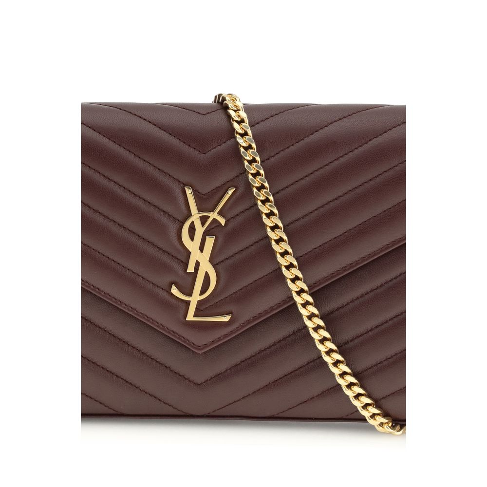 Saint Laurent Bordeaux Calf Leather Bos Taurus Wallet