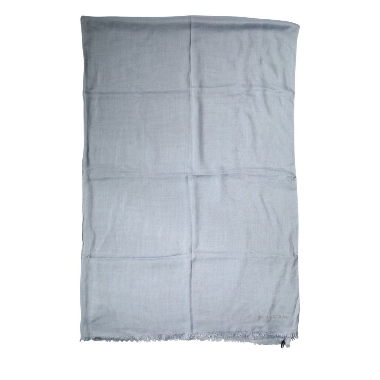 Dolce & Gabbana Light Blue Cashmere Knitted Shawl Scarf