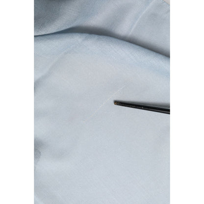 Dolce & Gabbana Light Blue Cashmere Knitted Shawl Scarf