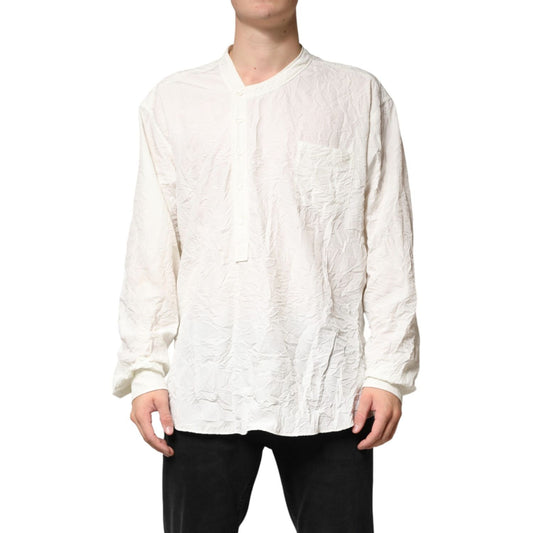 Dolce & Gabbana White Cotton Men Long Sleeves Men Shirt
