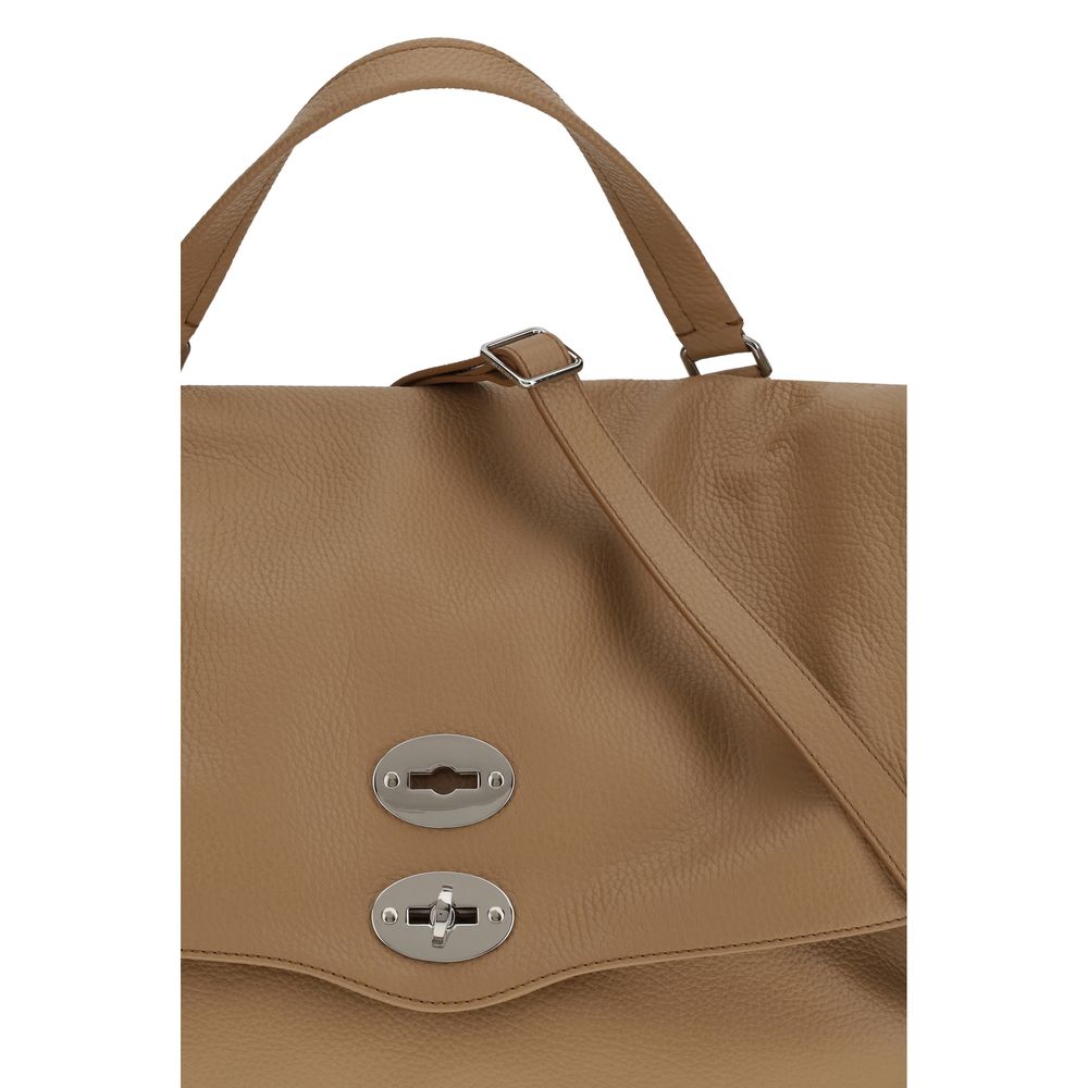 Zanellato Brown Calf Leather Bos Taurus Shoulder Bag