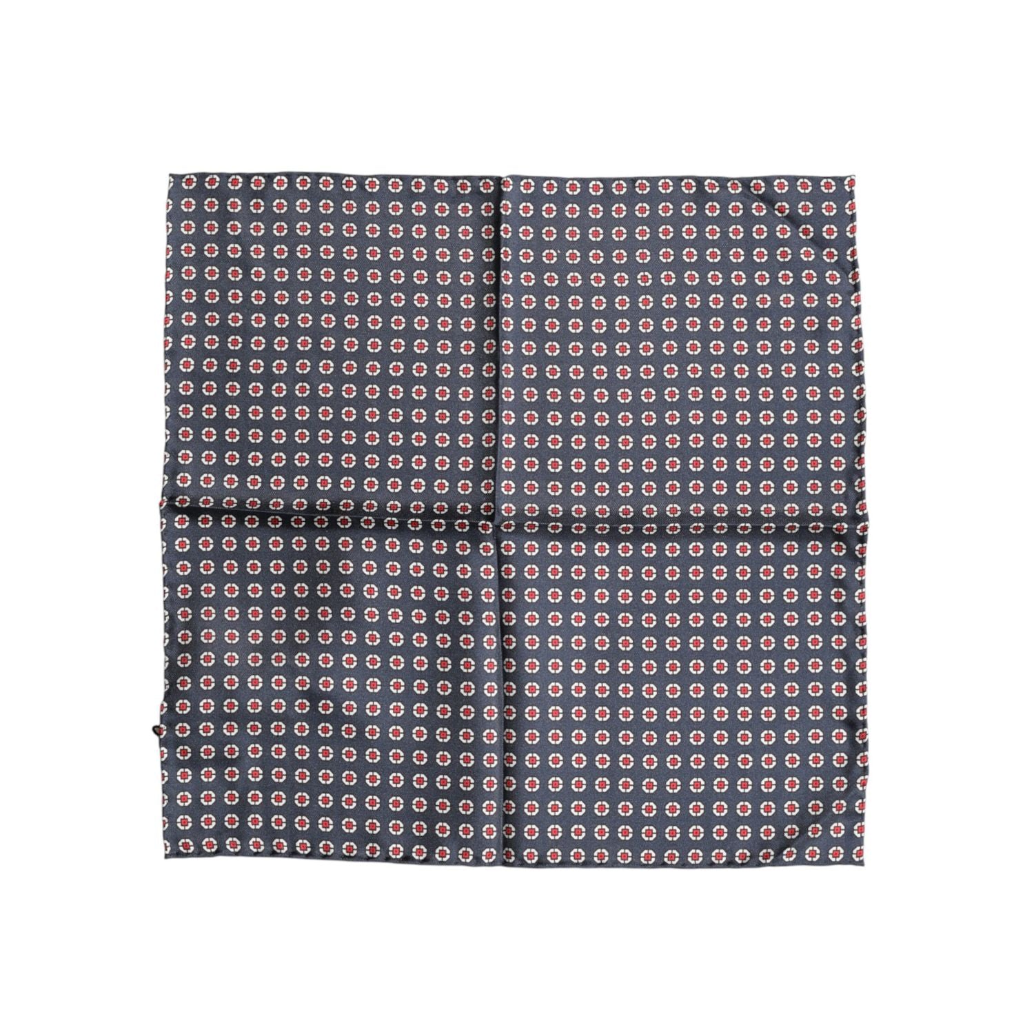 Dolce & Gabbana Blue Patterned Silk Square Handkerchief Scarf