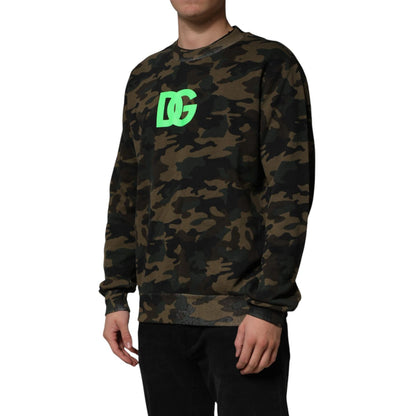 Dolce & Gabbana Multicolor Camouflage Men Sweatshirt Sweater