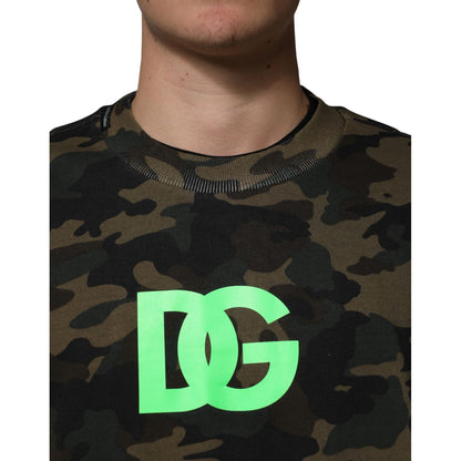 Dolce & Gabbana Multicolor Camouflage Men Sweatshirt Sweater