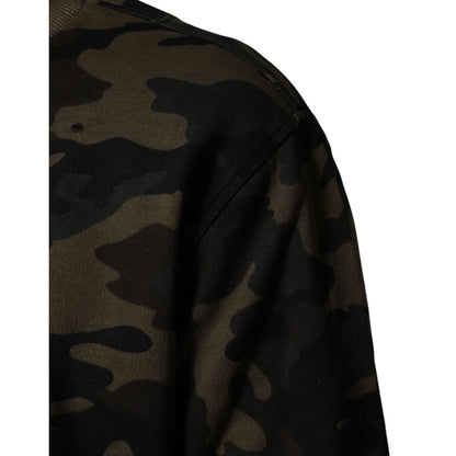 Dolce & Gabbana Multicolor Camouflage Men Sweatshirt Sweater