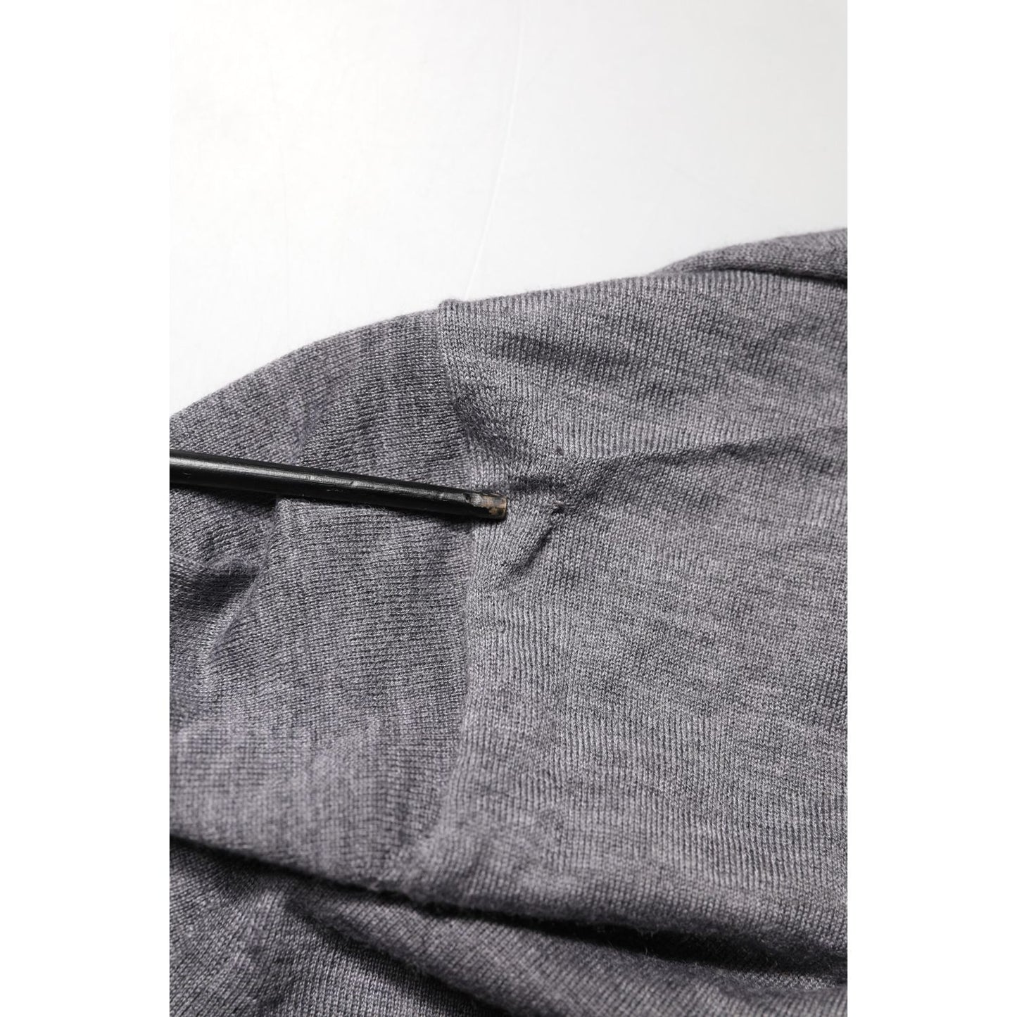 Dolce & Gabbana Gray Cashmere V-Neck Men Pullover Sweater