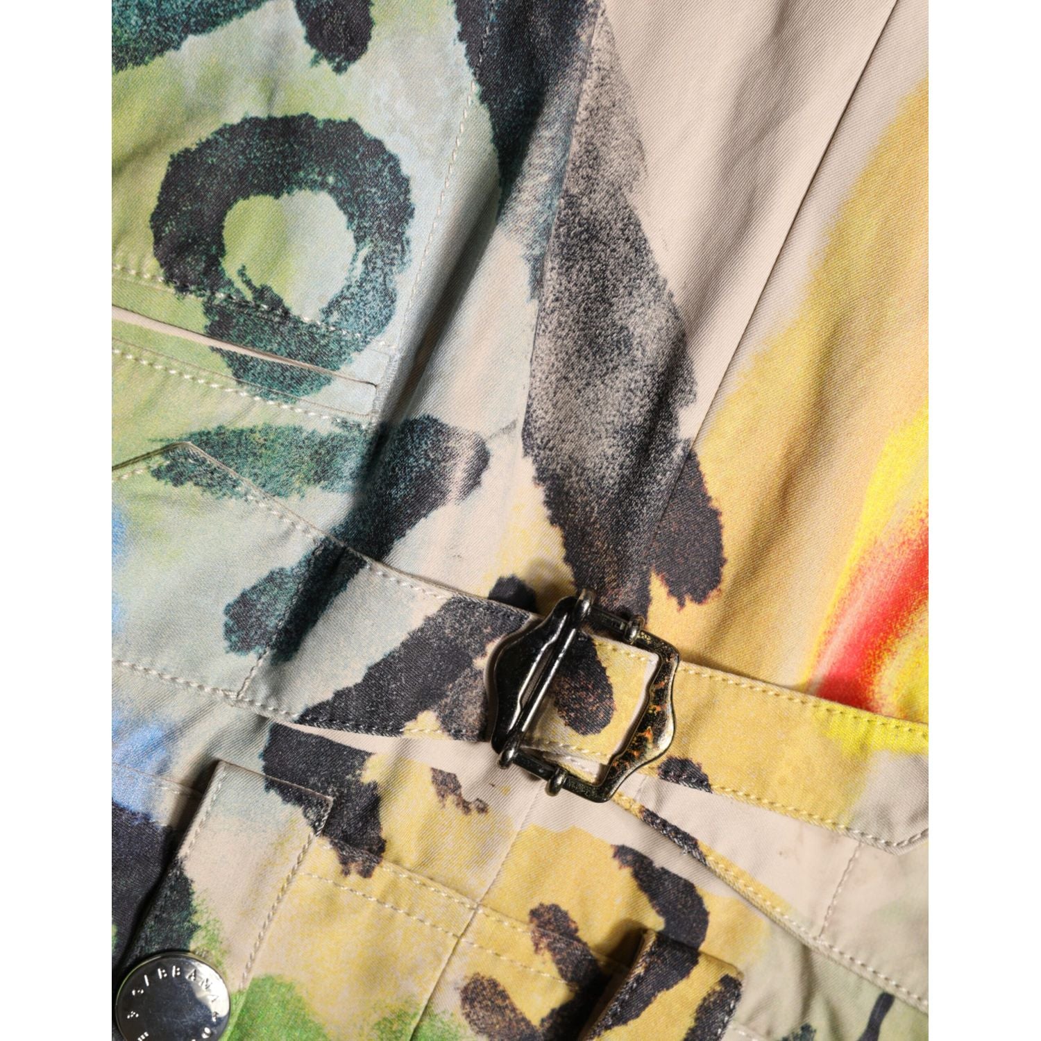 Dolce & Gabbana Multicolor Graffiti HighWaist Bermuda Shorts