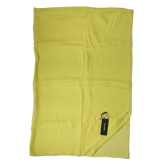 Dolce & Gabbana Yellow Stole Silk Neck Wrap Shawl Men Scarf