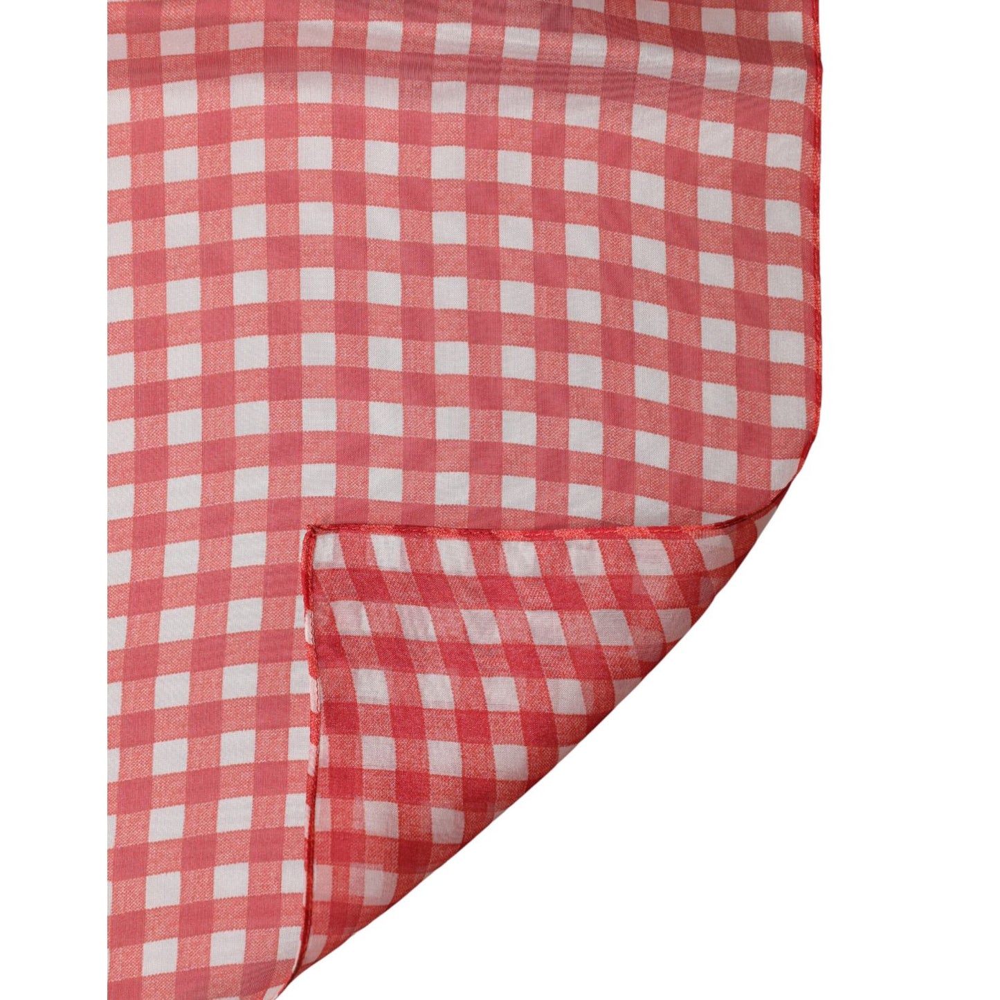 Dolce & Gabbana Red Checkered Plaid Neck Wrap Shawl Scarf