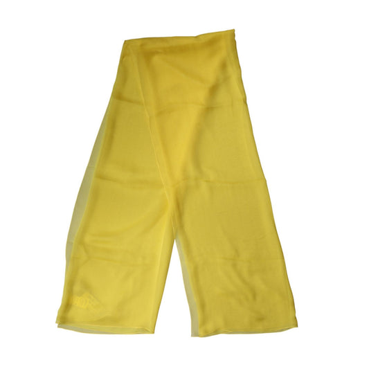 Dolce & Gabbana Yellow Silk Stole Neck Wrap Shawl Men 200cm x 130cm Scarf