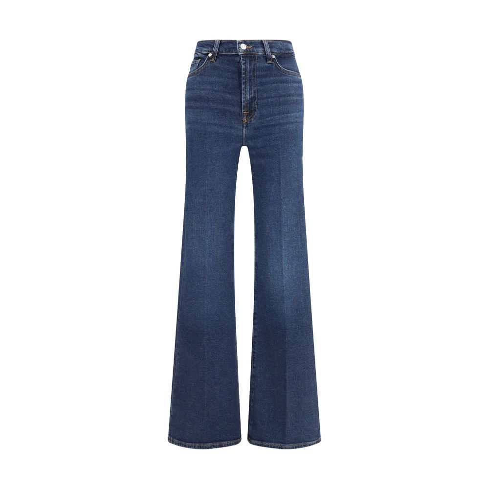 7FOR Blue Cotton Flared Jeans 1728,27,30,72470364320,7FOR,Blue,Clothing,Flared Jeans - Jeans Denim - Clothing,Jeans Denim - Clothing,New with tags,Women
