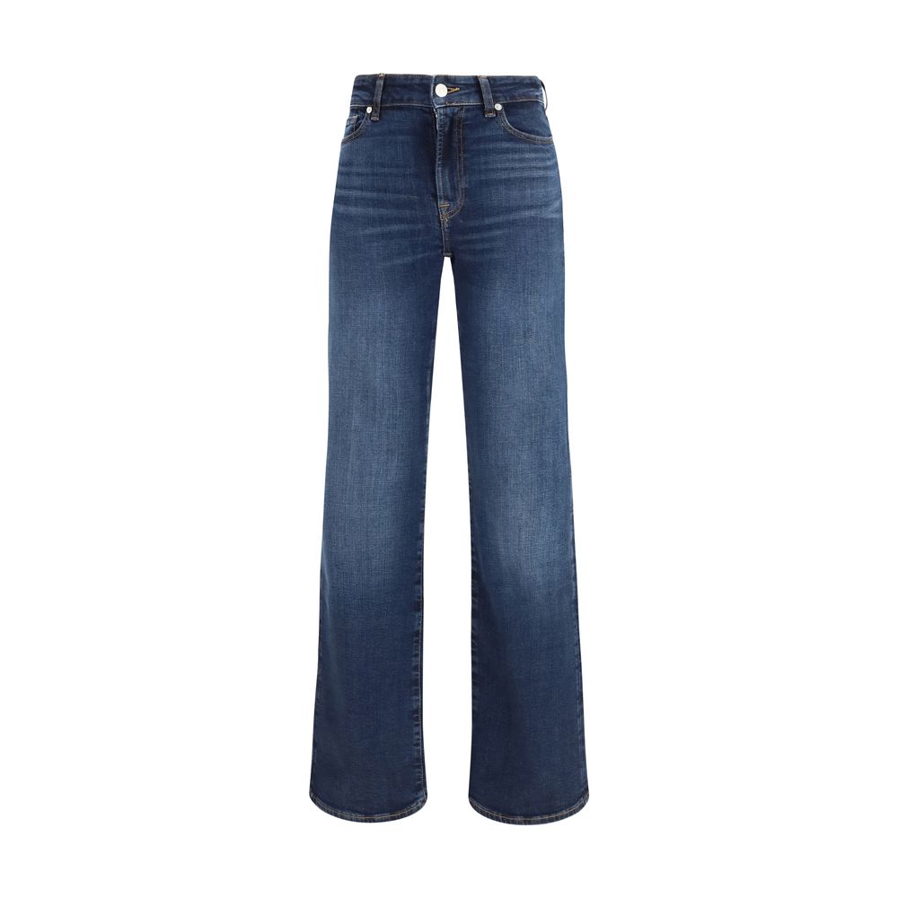 7FOR Blue Cotton Bootcut Jeans 1728,26,27,28,30,72470364320,7FOR,Blue,Bootcut Jeans - Jeans Denim - Clothing,Clothing,Jeans Denim - Clothing,New with tags,W24,W25,W29,Women