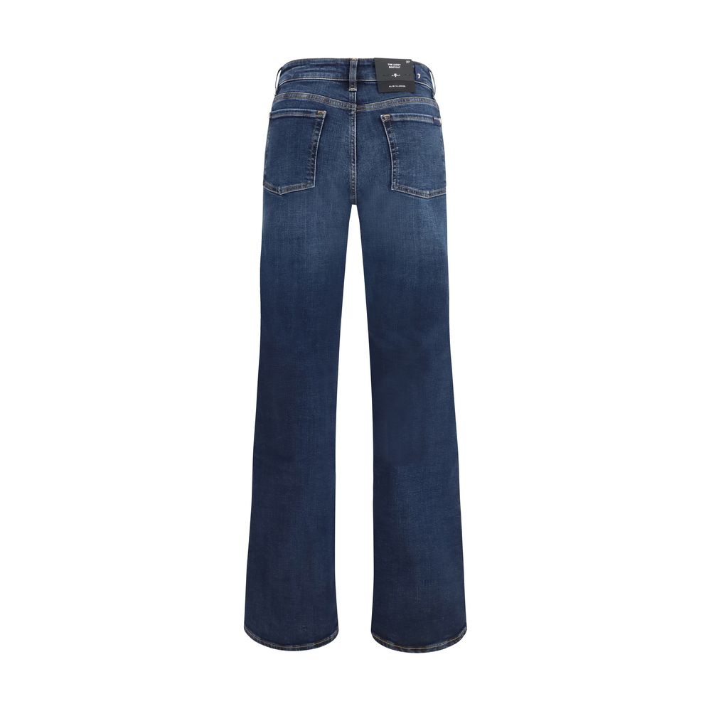 7FOR Blue Cotton Bootcut Jeans 1728,26,27,28,30,72470364320,7FOR,Blue,Bootcut Jeans - Jeans Denim - Clothing,Clothing,Jeans Denim - Clothing,New with tags,W24,W25,W29,Women