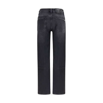 7FOR Black Cotton Straight-Leg Jeans 1728,26,27,72470364320,7FOR,Black,Clothing,Jeans Denim - Clothing,New with tags,Straight-Leg Jeans - Jeans Denim - Clothing,W24,W29,Women