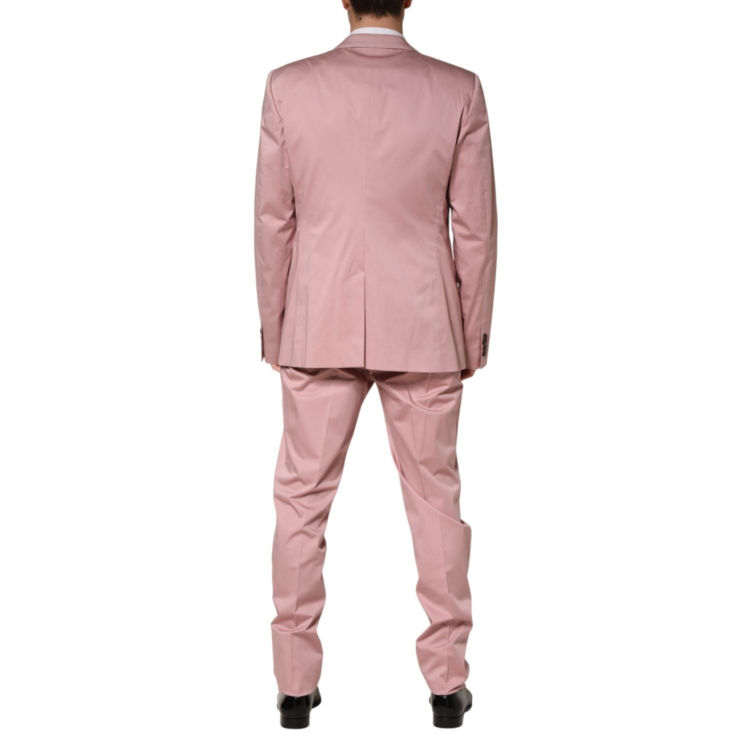 Dolce & Gabbana Pink Cotton Single Breasted 3 Piece Suit