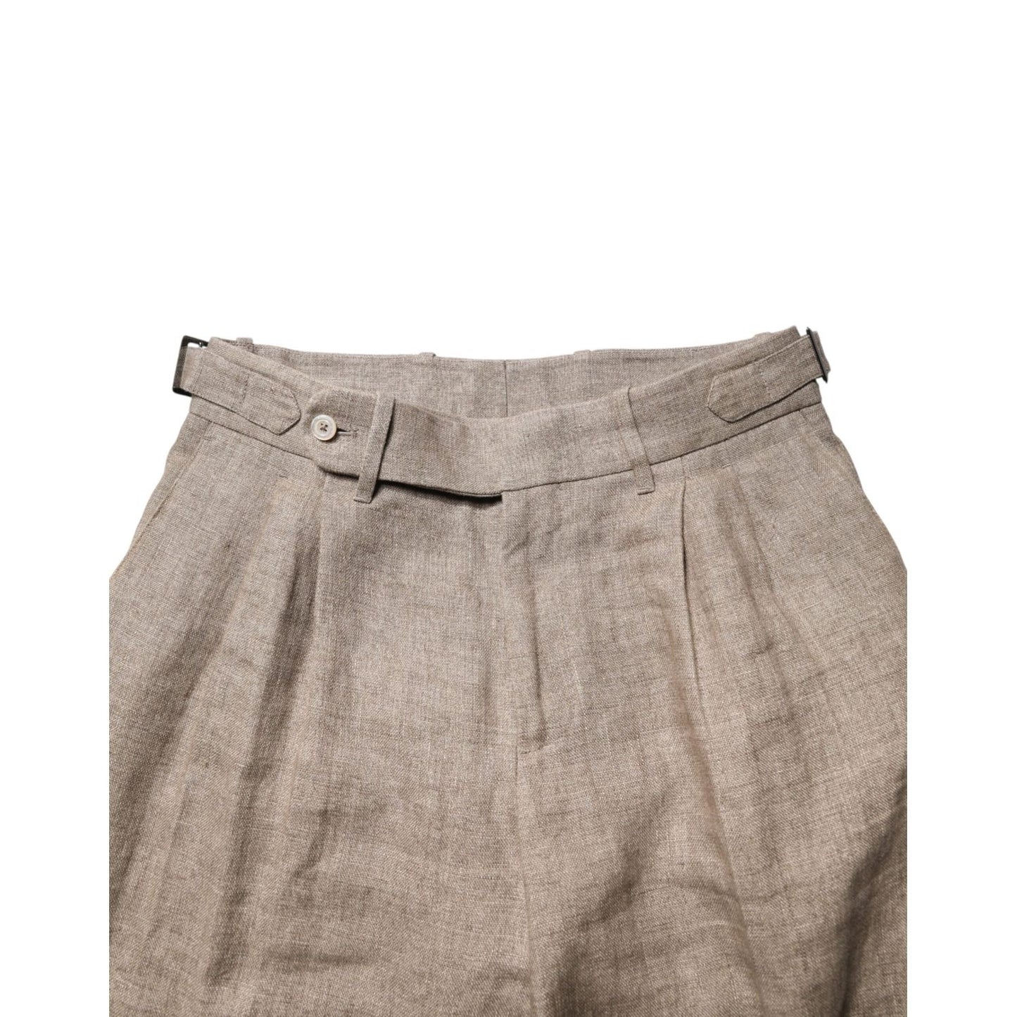 Dolce & Gabbana Beige Linen Double Breasted 2 Piece Men Suit