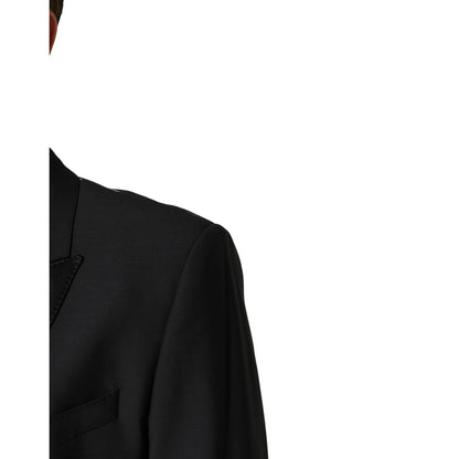 Dolce & Gabbana Black MARTINI Single Breasted Jacket Blazer1728,67345645728,Black,Blazers - Suits & Blazers - Clothing,Clothing,Dolce & Gabbana,IT54 | XL,Material: 90% Virgin Wool 7% Silk 3% Polyester,Men,New with tags,Suits & Blazers - Clothing
