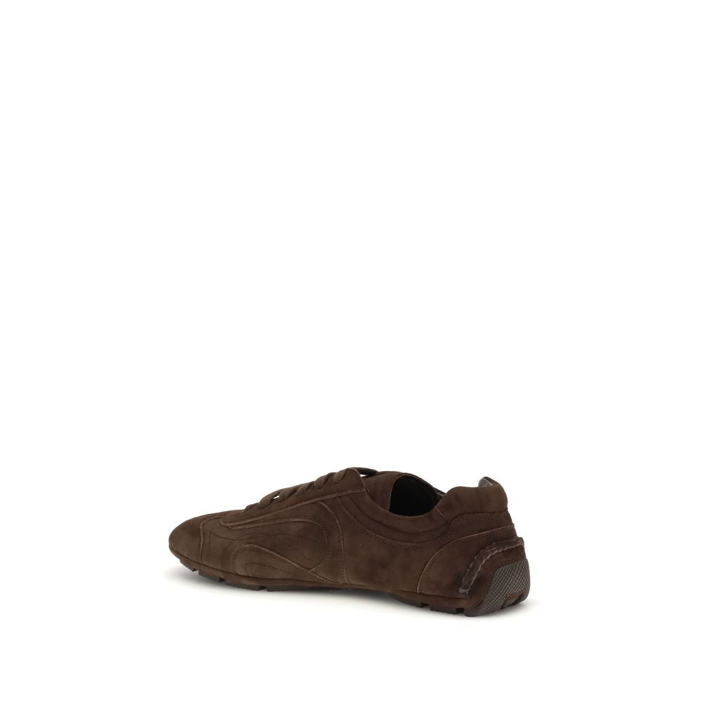 Prada Brown Lamb Ovis Aries Aries Athletic Sneakers 1728,72470364320,Athletic - Sneakers - Shoes,Brown,EU 38 | US 5,EU39/US6,EU41/US8,EU44/US11,Men,New with tags,Prada,Shoes,Sneakers - Shoes