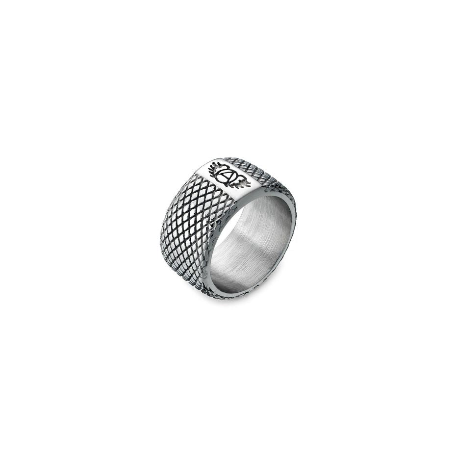 AN JEWELS JEWELRY Mod. AA.R01S-12 silver patterned ring with unique engraving