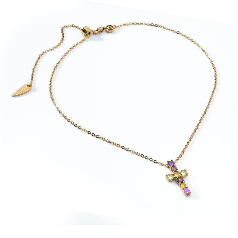 AN JEWELS JEWELRY Mod. AL.NLOY3YF gold chain with cross pendant