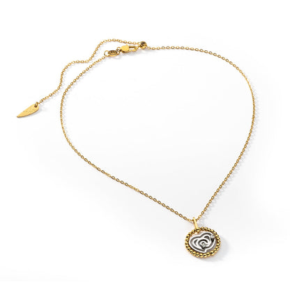 Elegant gold necklace with pendant, AN JEWELS JEWELRY Mod. AL.NSOKSSYC, displayed on white background.