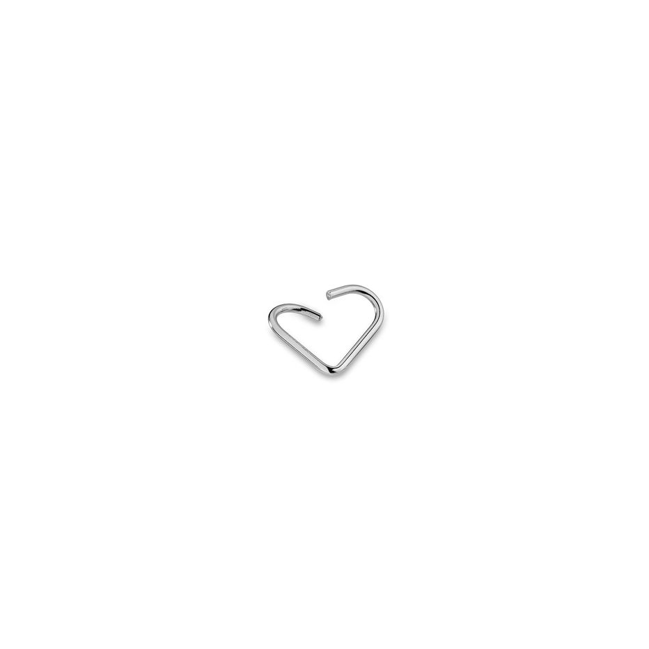 Heart-shaped silver ring AN JEWELS JEWELRY Mod. AS.PD03 on white background