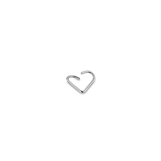 Heart-shaped silver ring AN JEWELS JEWELRY Mod. AS.PD03 on white background
