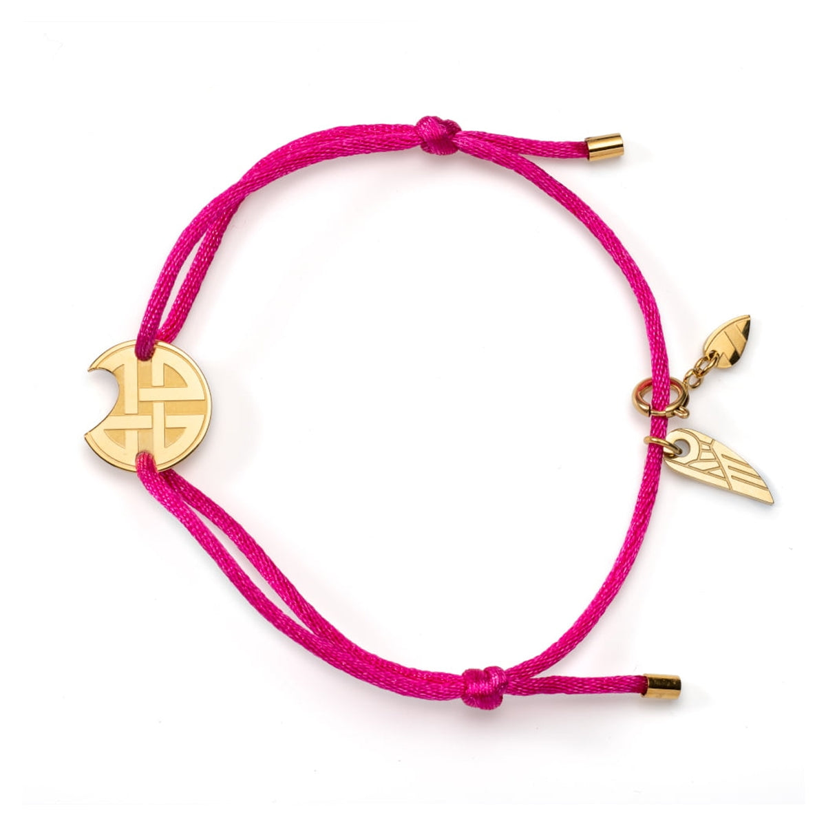 AN JEWELS JEWELRY Mod. AV.BGLBGGPK pink bracelet with gold accents and wing charm.