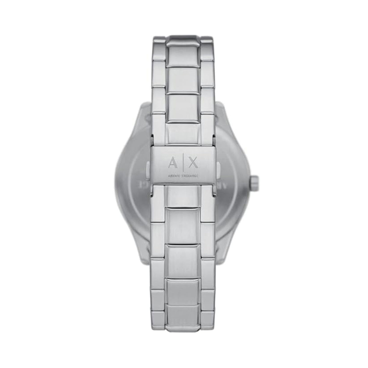 Back view of ARMANI EXCHANGE Mod. AX1870 wristwatch showcasing stainless steel bracelet.