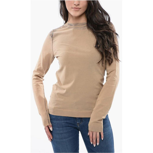 Acne Studios Acne Studios Acid Wash Effect Lightweight Crew-neck Sweater AC-P628759-M 1728,74866327712,Acne Studios,Beige,Clothing,M,New with tags,Sweaters - Women - Clothing,Women,Women - Clothing