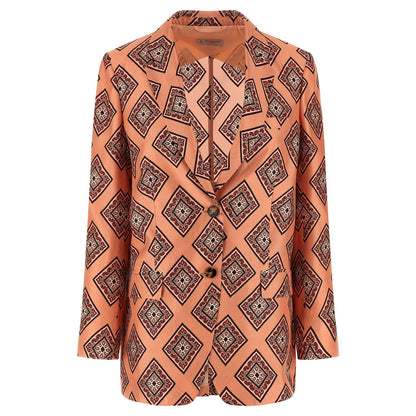 Alberto Biani Multicolor Silk Blazer