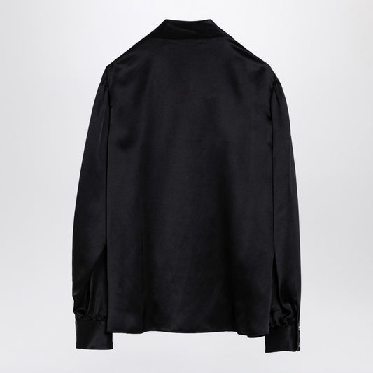 Alessandra Rich Alessandra Rich Black silk shirt with bow Fall - Winter 2024,LDin,Women,Women > Clothing,Women > Clothing > Shirts,Yes Eu FABX3812F4376/P_ALESS-0900_102